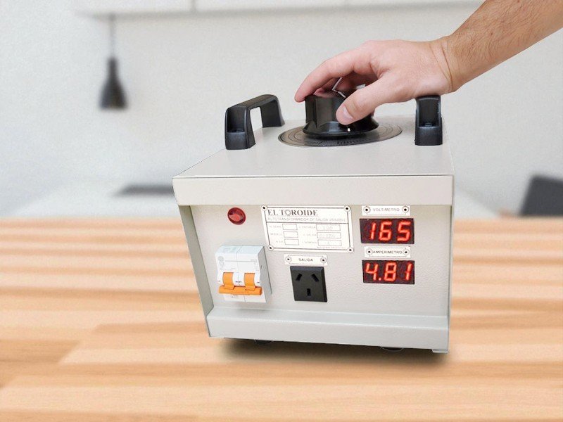 Variac monofásico, autotransformador de salida variable de mesa para laboratorio